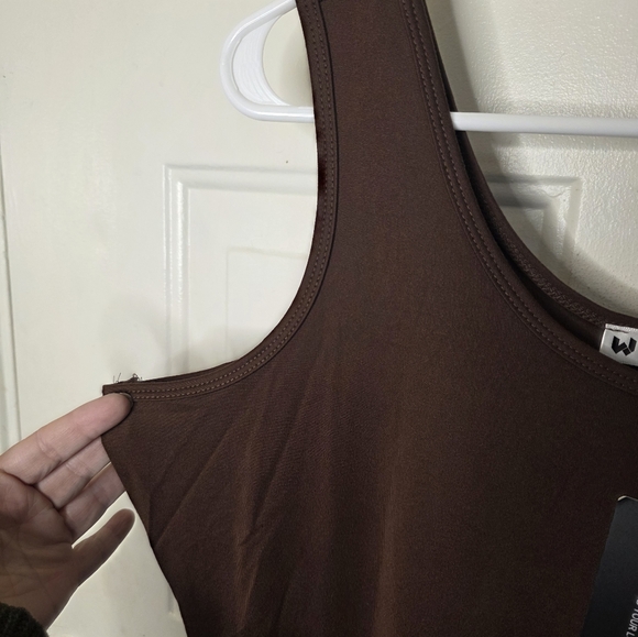 Doublju Stretchy Sleeveless Brown Midi Dress Size 3XL‎ - Picture 3 of 5